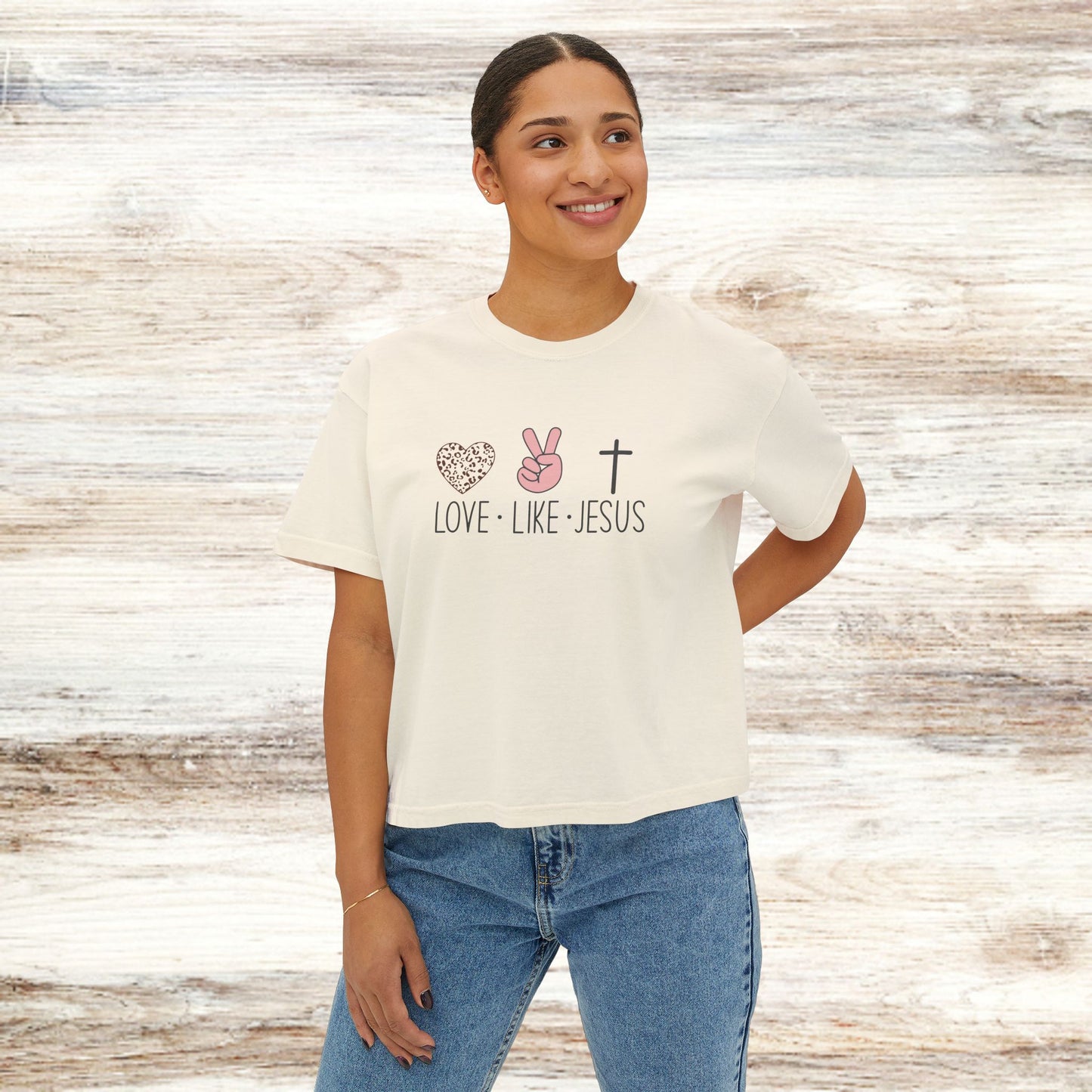 Women's Tee - Love Like Jesus Premium BoxyTee