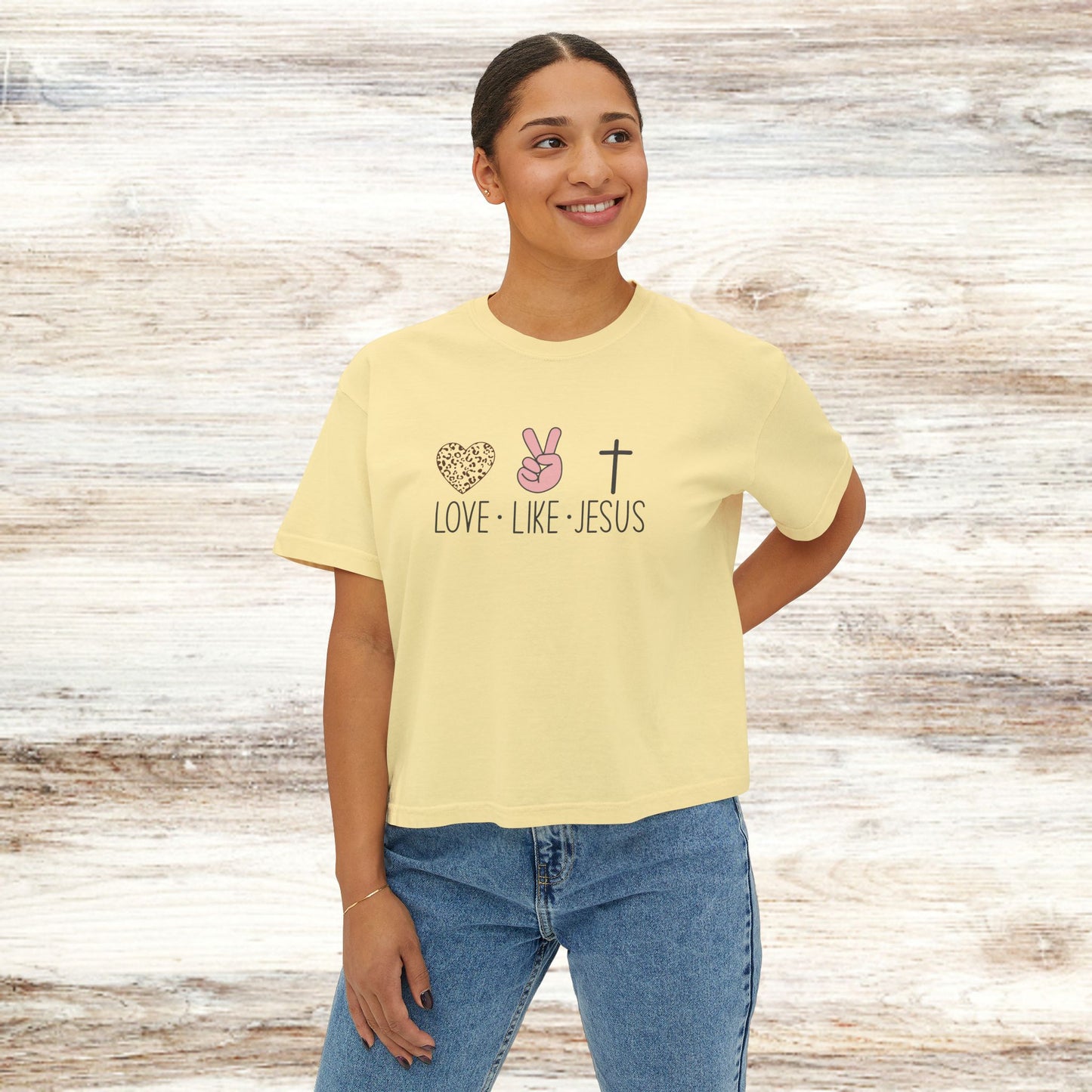 Women's Tee - Love Like Jesus Premium BoxyTee