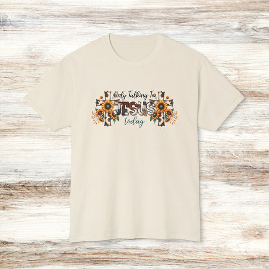 Only Talking to Jesus Floral T-Shirt - Unisex HD Cotton™ Tee