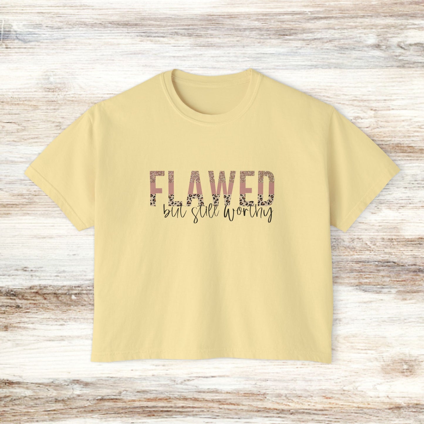 Christian Women's Boxy Tee - Flawed but Still Worthy Premium Tee