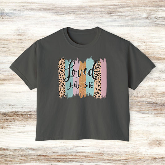 Christian Box Tee - Loved John 3:16 Women's Premium Tee