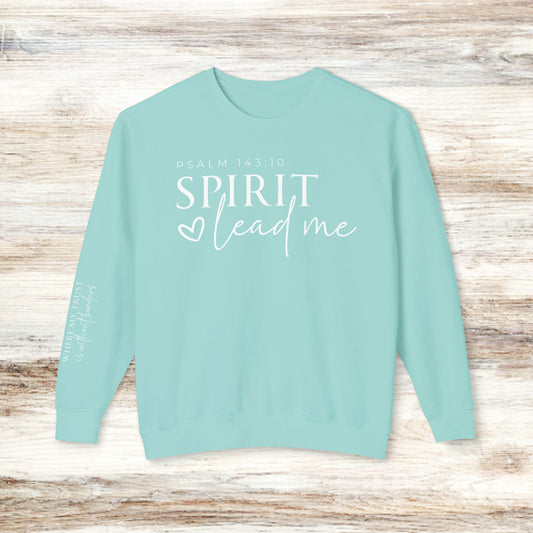 Inspirational Unisex Lightweight Crewneck Sweatshirt - 'Spirit Lead Me'