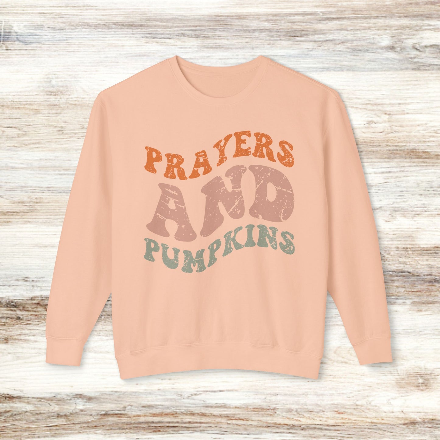 Prayers and Pumpkins Crewneck Sweatshirt for Autumn