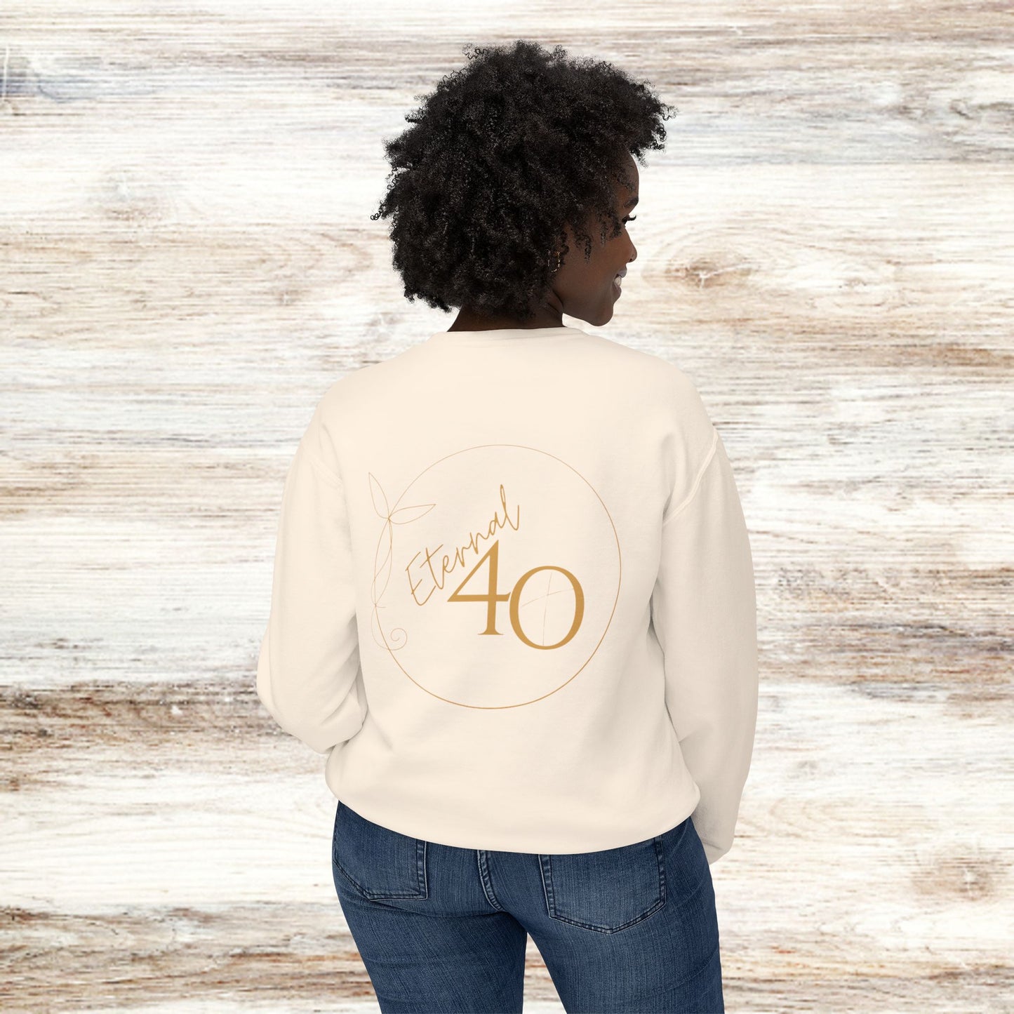 Inspirational Unisex Lightweight Crewneck Sweatshirt - "With God All Things Are Possible"