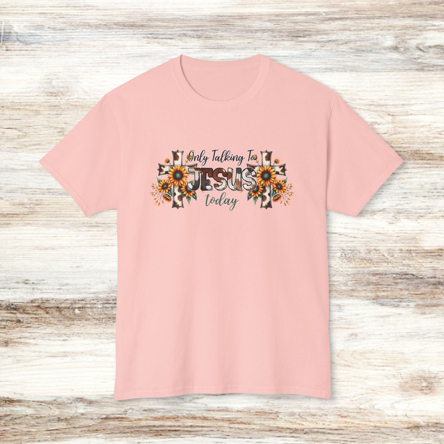 Only Talking to Jesus Floral T-Shirt - Unisex HD Cotton™ Tee