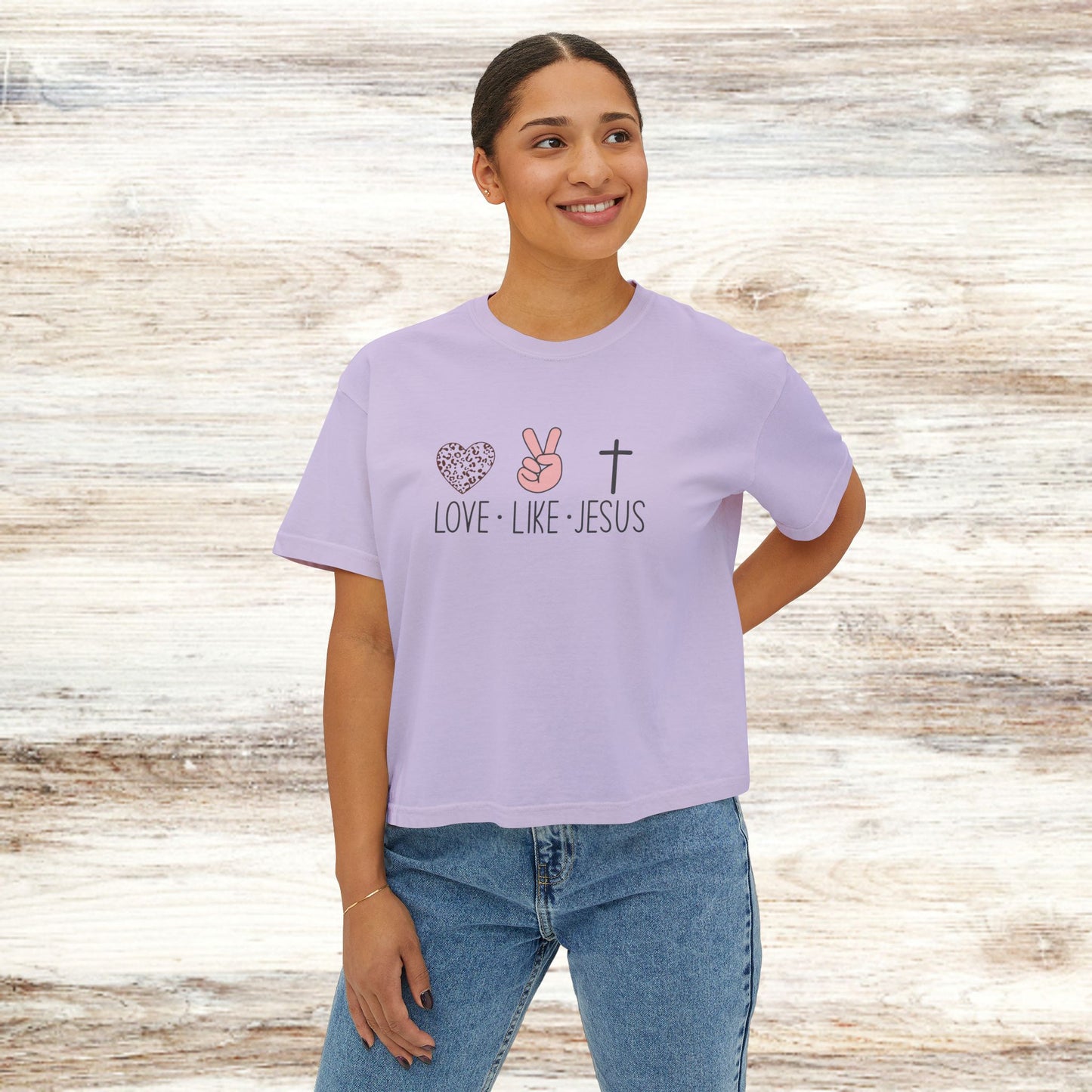 Women's Tee - Love Like Jesus Premium BoxyTee