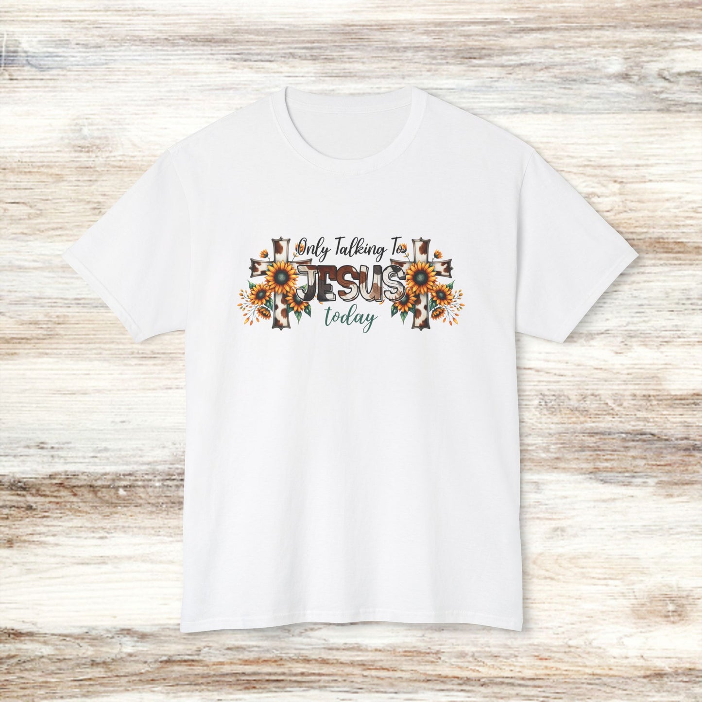 Only Talking to Jesus Floral T-Shirt - Unisex HD Cotton™ Tee