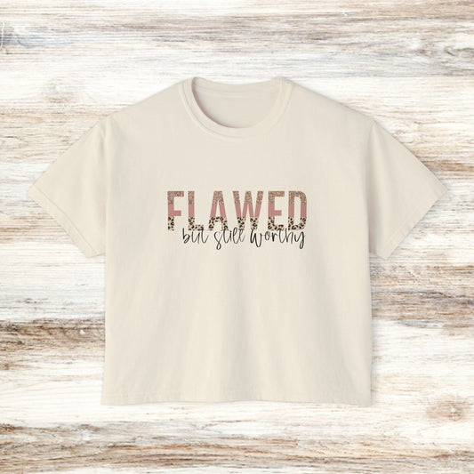 Christian Women's Boxy Tee - Flawed but Still Worthy Premium Tee