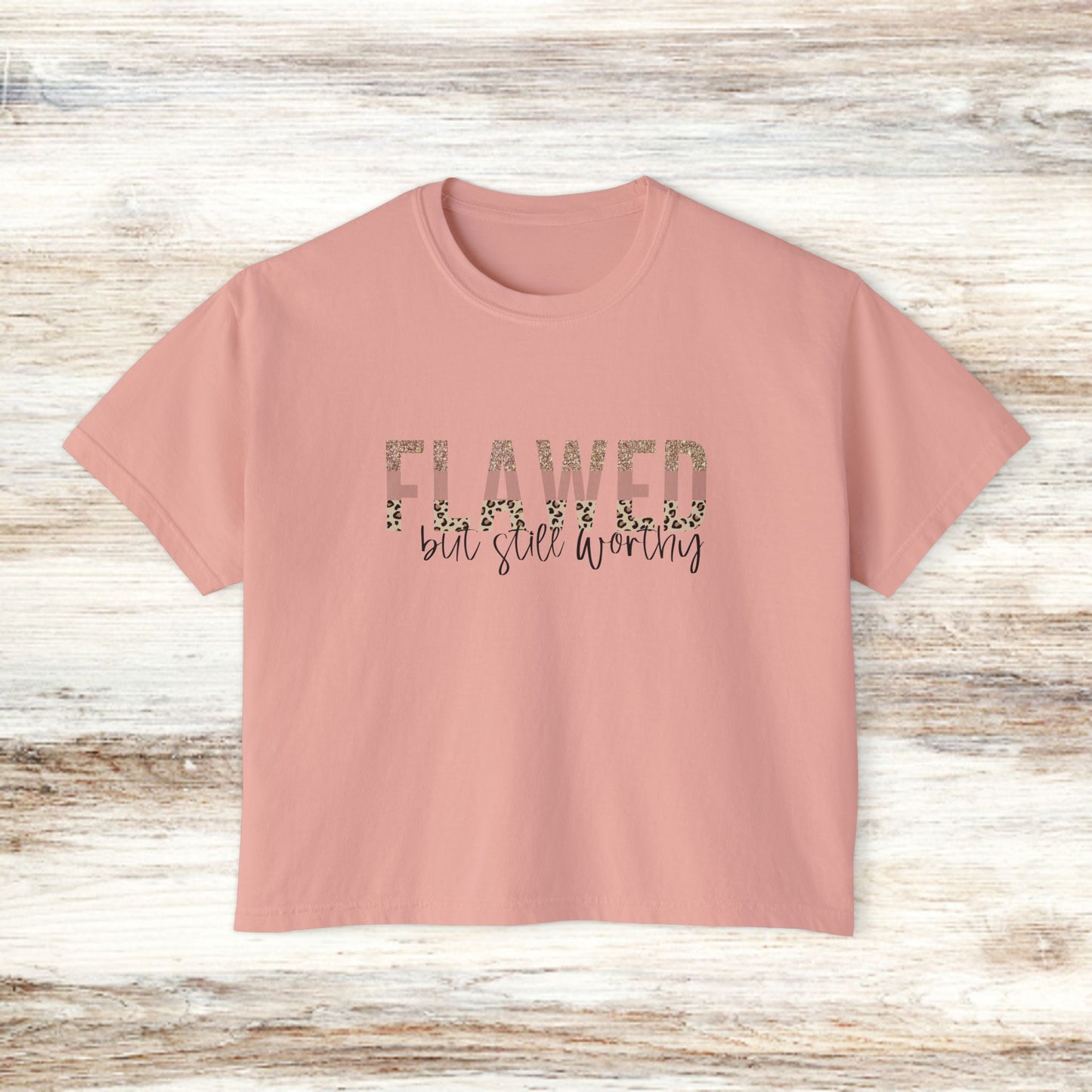 Christian Women's Boxy Tee - Flawed but Still Worthy Premium Tee