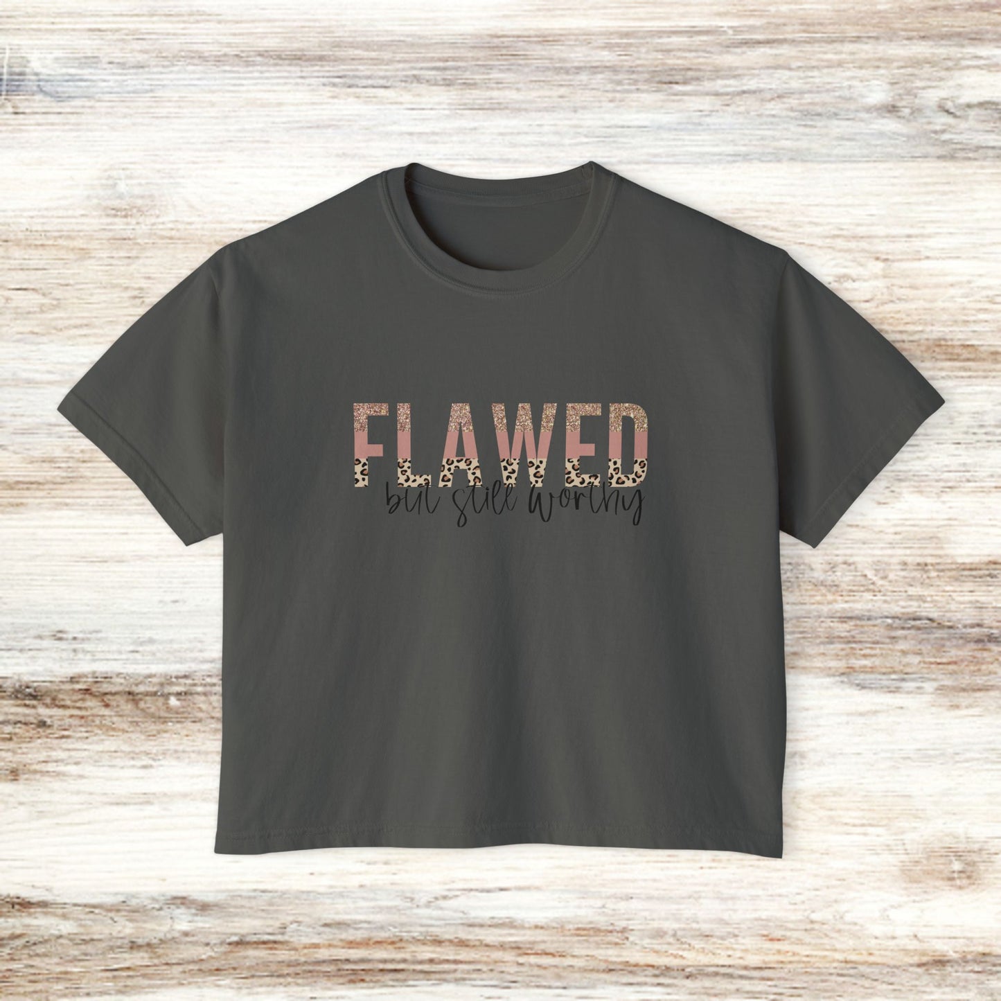 Christian Women's Boxy Tee - Flawed but Still Worthy Premium Tee